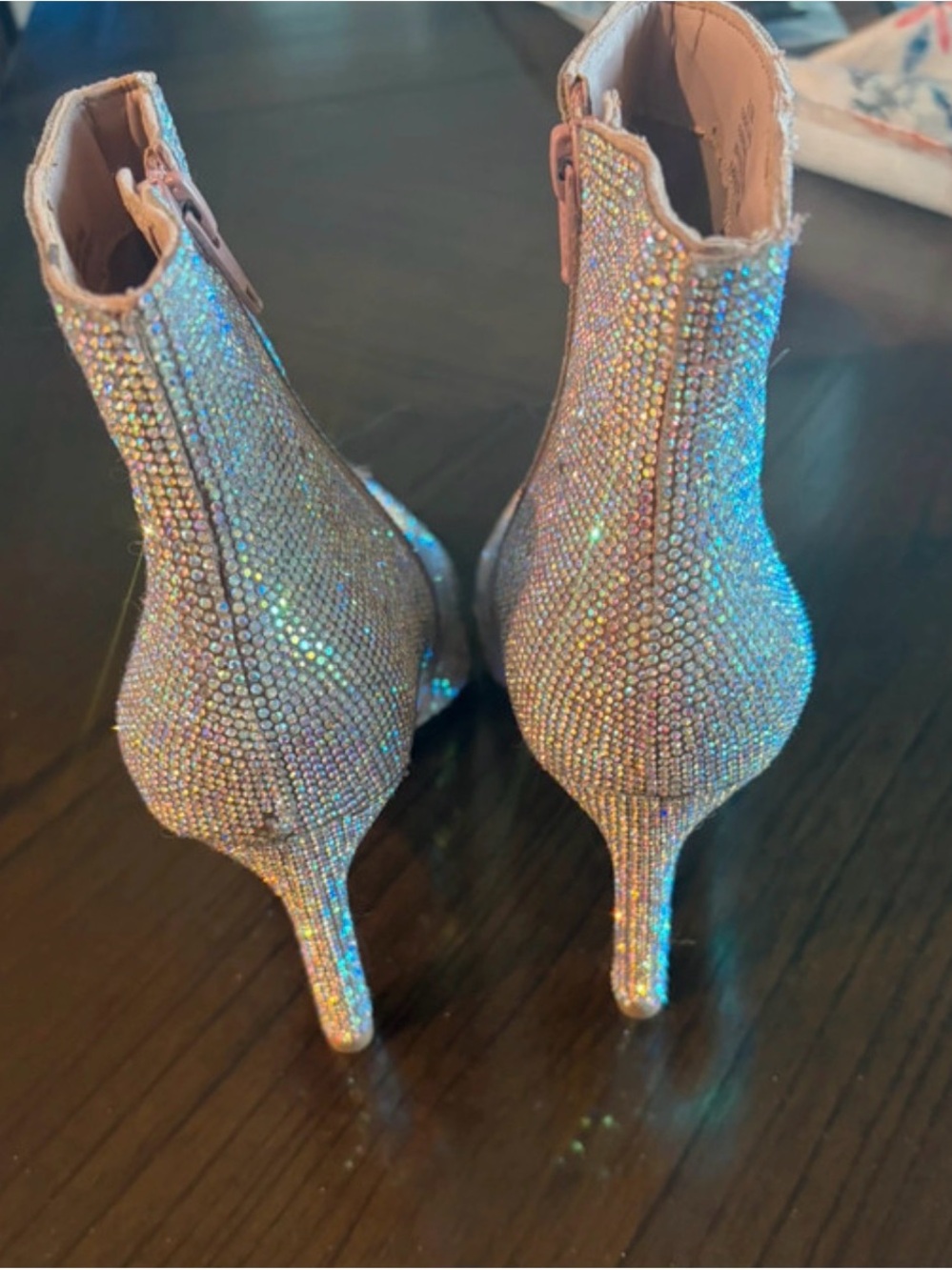 Gianni Bini Iridescent Crystal Pointed Ankle Booties - Multi - Picture 3 of 4